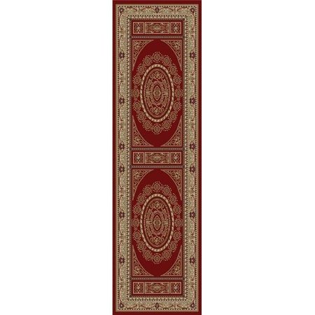 CONCORD GLOBAL TRADING Concord Global 44102 2 ft. 3 in. x 7 ft. 7 in. Jewel Aubusson - Red 44102